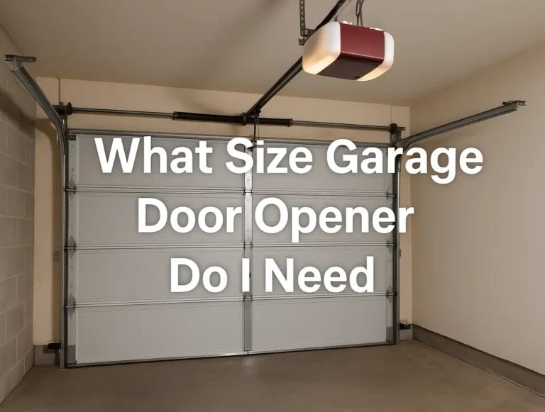 What Size Garage Door Opener Do I Need: Explained by Door Type