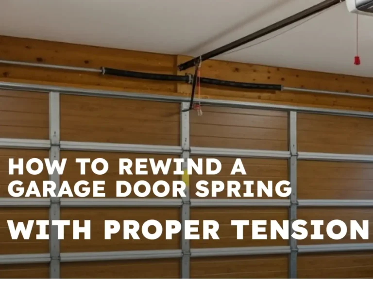 How to Rewind a Garage Door Spring with Proper Tension
