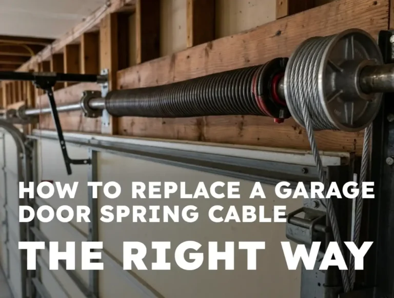 How to Replace a Garage Door Spring Cable the Right Way