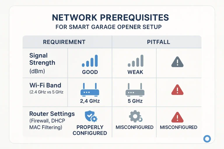 Network Setup Checklist for Smart Garage Systems